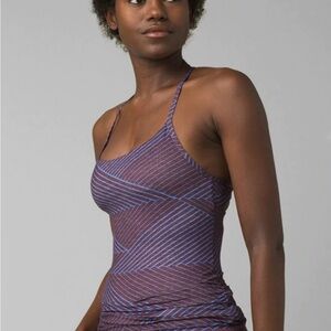 Prana Womens Wander Often Top in Raisin Weaver